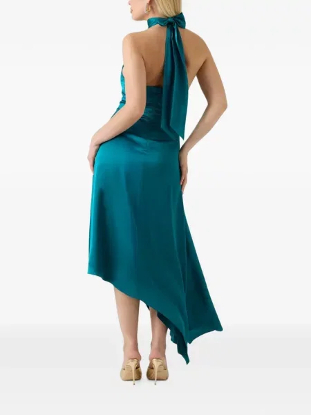 Rochie Guess cu volane asimetrică albastru