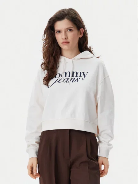 Tommy Jeans Majica dugih rukava Script bež