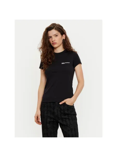 Karl Lagerfeld Jeans Póló Slim Fit fekete