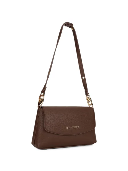 Kabelka Love Moschino s autogramem hnědá