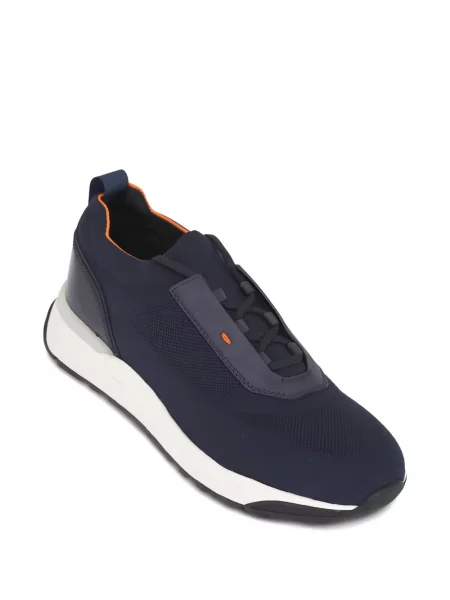 Маратонки Santoni с връзки с дантела синьо
