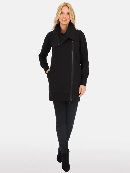 Dzianinowa kurtka Perso czarna