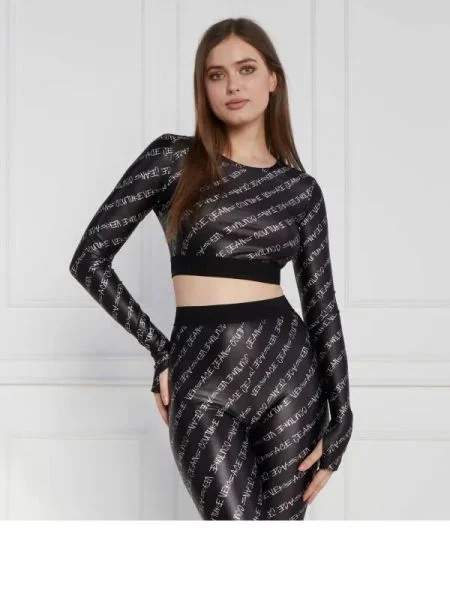 Versace Jeans Couture Bluză | Cropped Fit negru