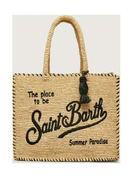 ST.Barth Geantă de plajă Vanity bej