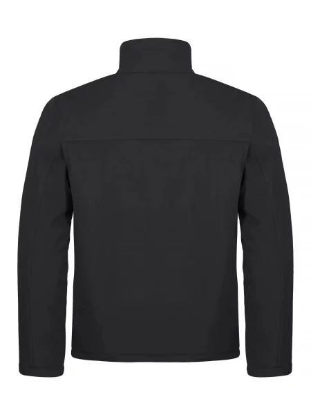 Clique Pikowana kurtka softshell – czyste linie – Black czarna