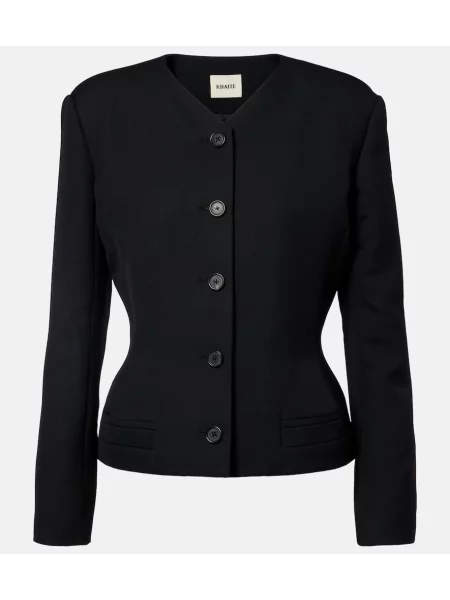 Geacă Khaite de lână negru