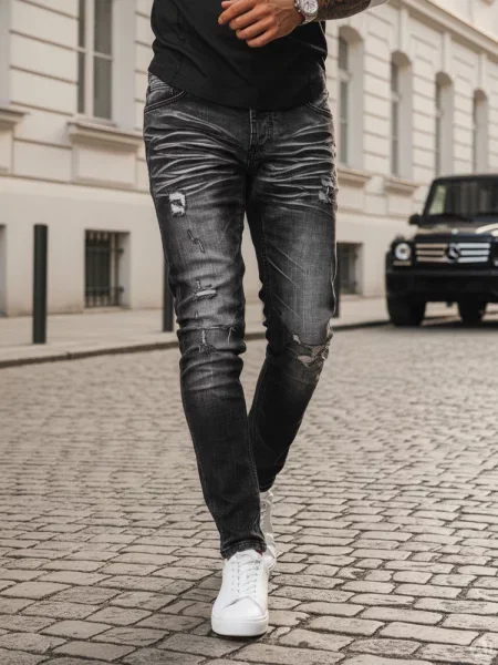 Spodnie jeansowe Dstreet czarne