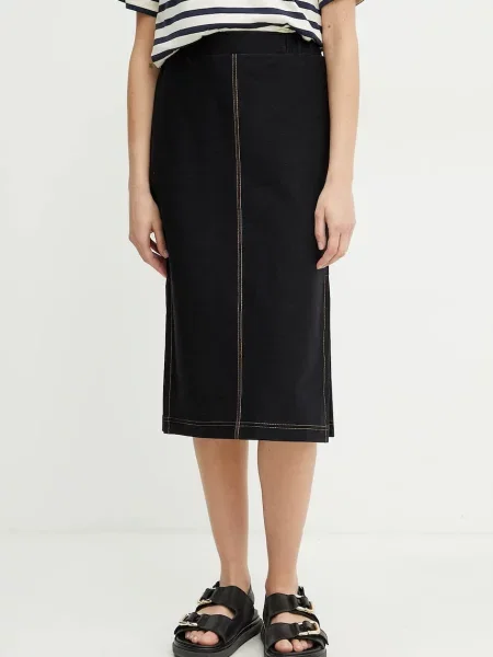 MM spódnica granatowy midi ołówkowa