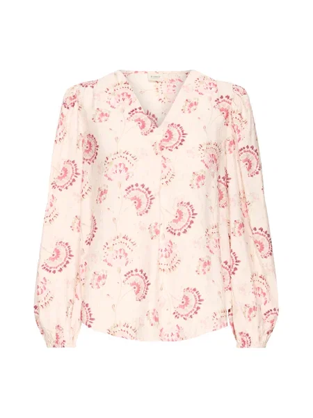 Fransa Palaidinė FRKALIA nebalintos drobės / šviesiai žalia / rožių / rūdžių raudona