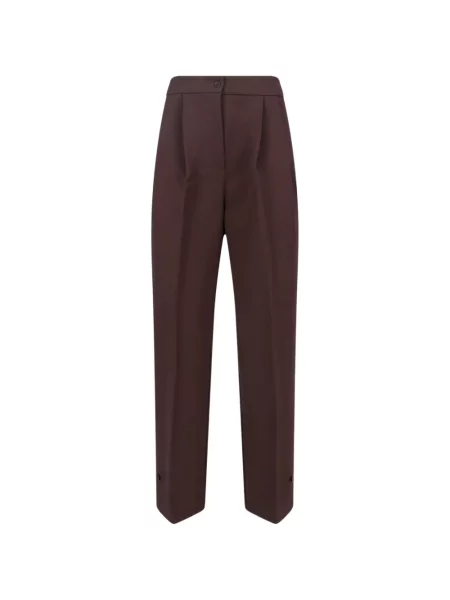 Pantaloni The Frankie Shop plisate maro