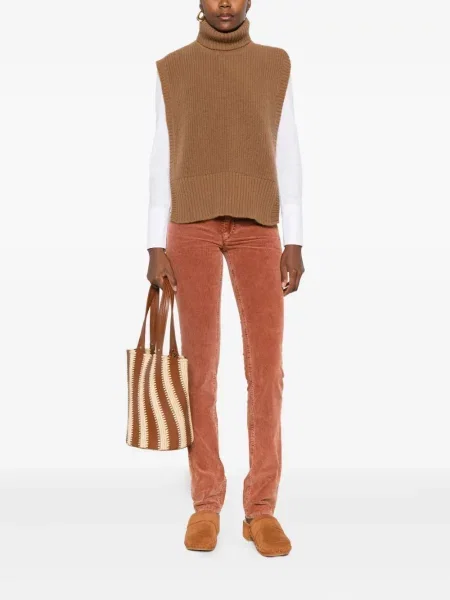Pantaloni Marant Etoile de catifea cord cu 5 buzunare portocaliu