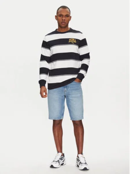 Puma Mikina Class Striped Tmavomodrá