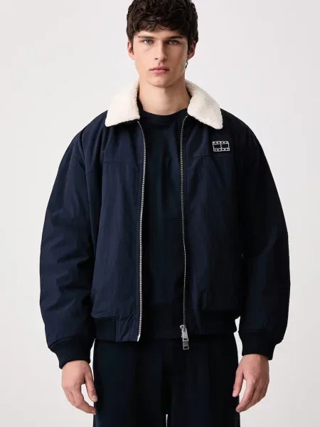 Tommy Jeans Geacă | Relaxed fit | shearling