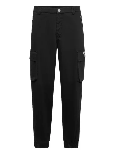 Pantaloni cargo Philipp Plein cu broderie negru