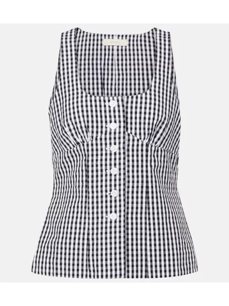 Top Faithfull din poplin negru