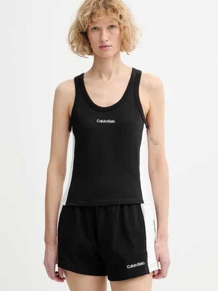 Calvin Klein top za žene od pamuka crna