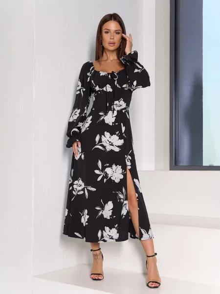 Платье миди Issa Plus черное