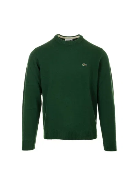 Lacoste sweter wełniany lekki zielony