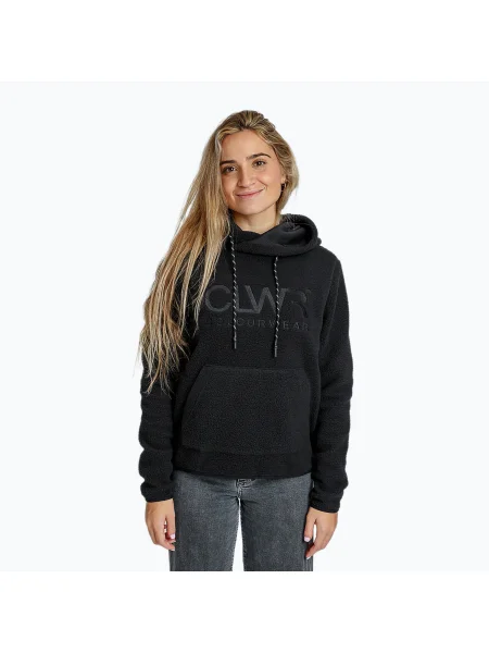 Hanorac pentru femei Colourwear Teddy Hood black negru