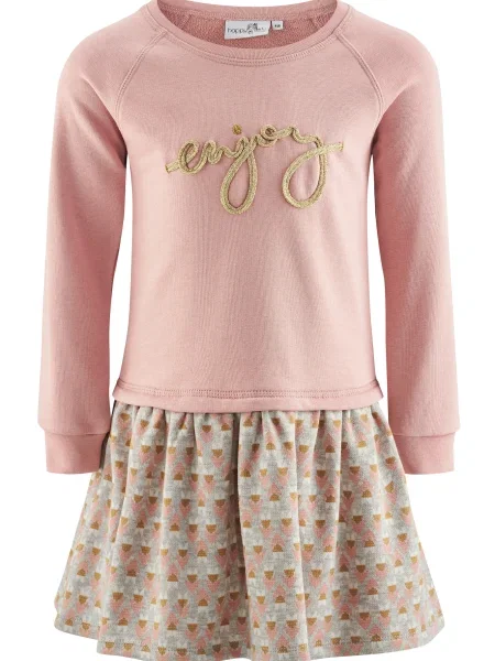 Happy girls Rochie maro caramel / auriu / deschis / roz gri