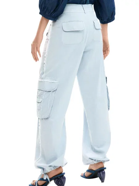 Pantaloni Desigual albastru