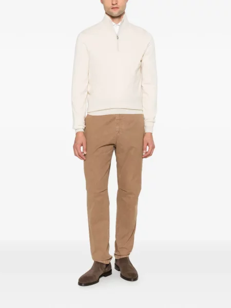 Pulover Brunello Cucinelli tricotate alb