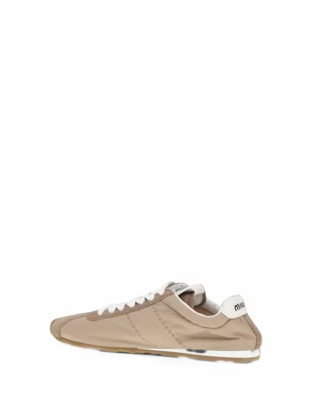 Sneakerși Miu Miu din piele de căprioară