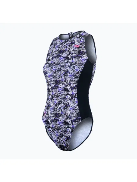 Női egyrészes fürdőruha Pacific Koa Koa High Neck fekete/zöld. Méret: 30 fekete