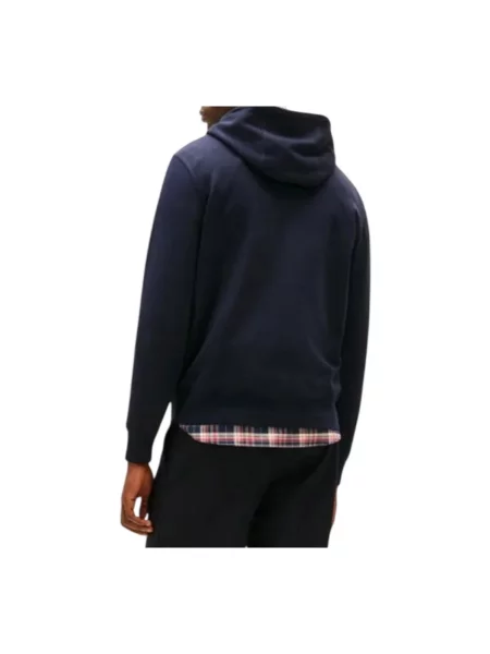 Geacă Tommy Hilfiger cu glugă albastru