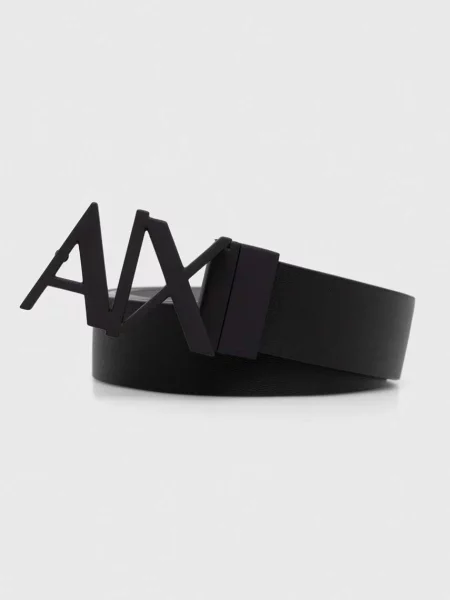 Кожен колан с две лица Armani Exchange мъжки черно