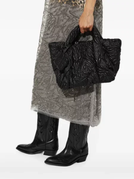 Matlasat geantă shopper Munthe negru