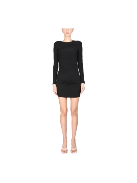 Sukienka mini Dsquared2 z falbankami czarna