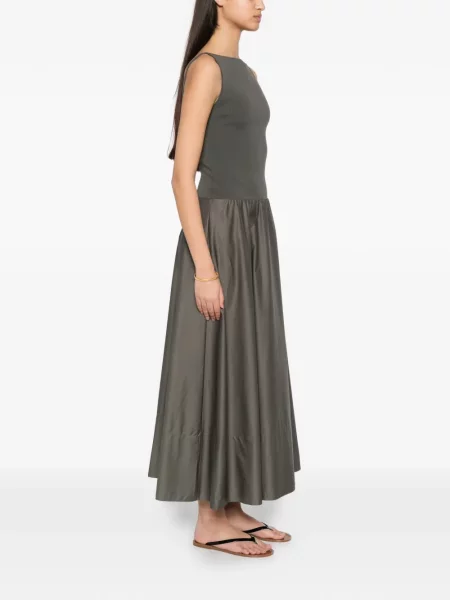 Rochie St. Agni cu spatele deschis verde