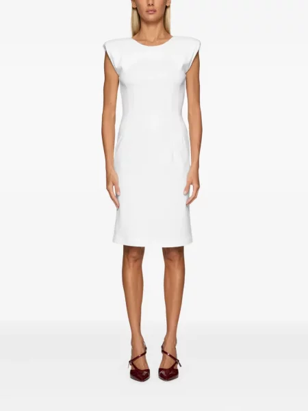 Rochie midi Dondup până la genunchi de costum alb