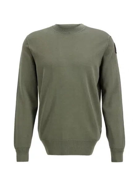 Pulover Parajumpers cu decolteu rotund cu autograf verde