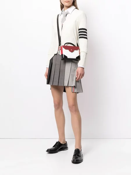 Plisuotas mini plisuotas sijonas Thom Browne pilka
