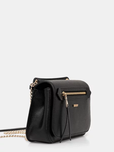 Кожаная сумка Dkny черная