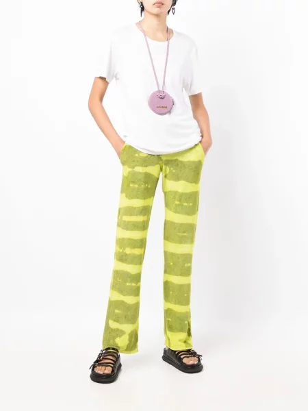 Raštuotos tie-dye kelnės Stain Shade žalia