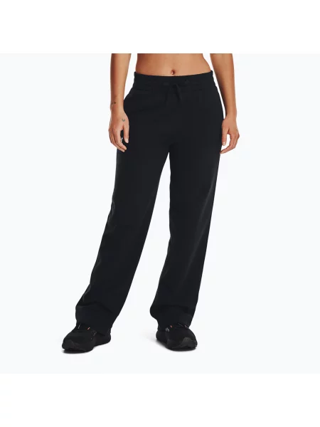 Pantaloni pentru bărbați Under Armour Rival Fleece Straight Mod Rack black/white alb