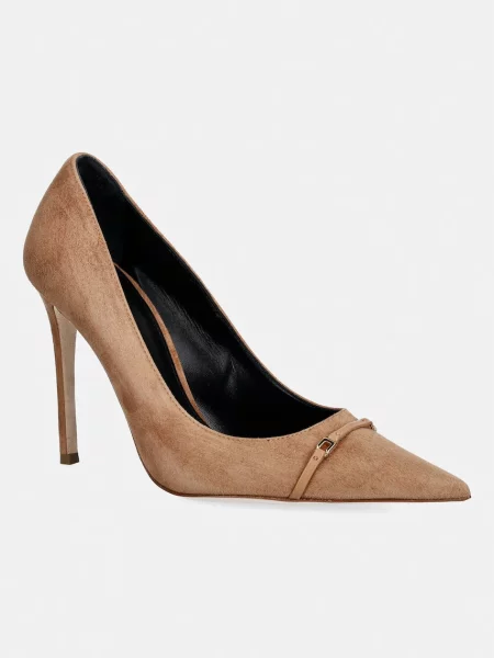Elisabetta Franchi pantofi cu stiletto din piele întoarsă maro