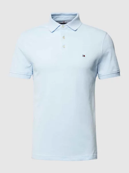 Koszulka polo o kroju slim fit model Tommy Hilfiger niebieska