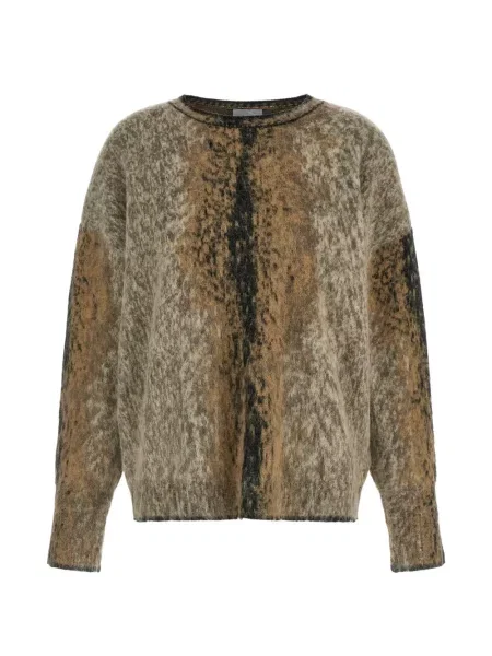 Pulover Nude cu imprimeu abstract maro