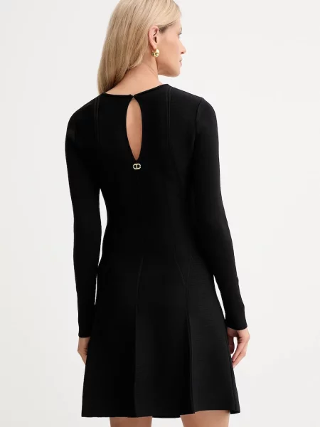 TWINSET Kötött ruha fekete