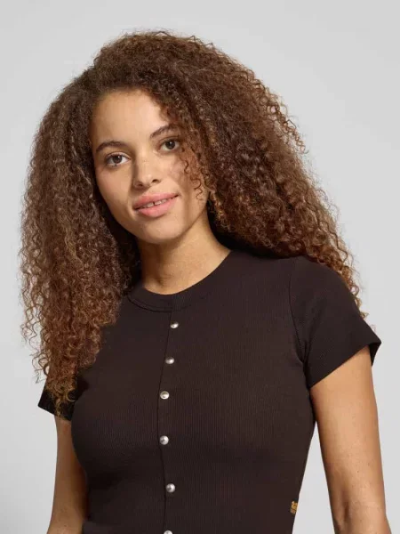 T-shirt krótki z listwą guzikową model ‘Heritage’ G-star Raw
