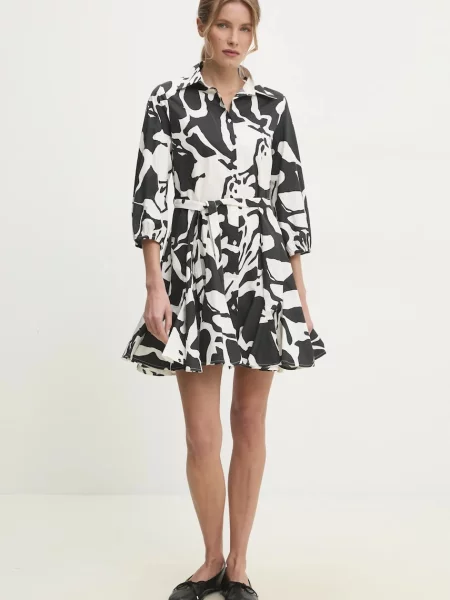 Answear Lab sukienka mini rozkloszowana czarny