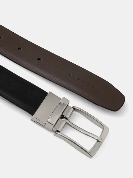 Ремінь Sisley з ремінцями чорний