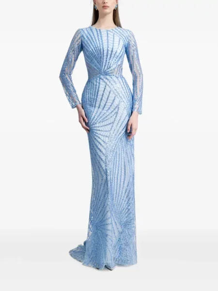 Rochie Gemy Maalouf cu paiete albastru