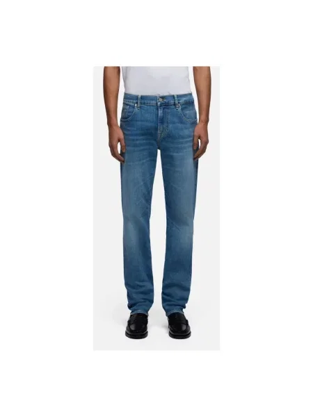 Szerokie jeansy 7 For All Mankind niebieskie