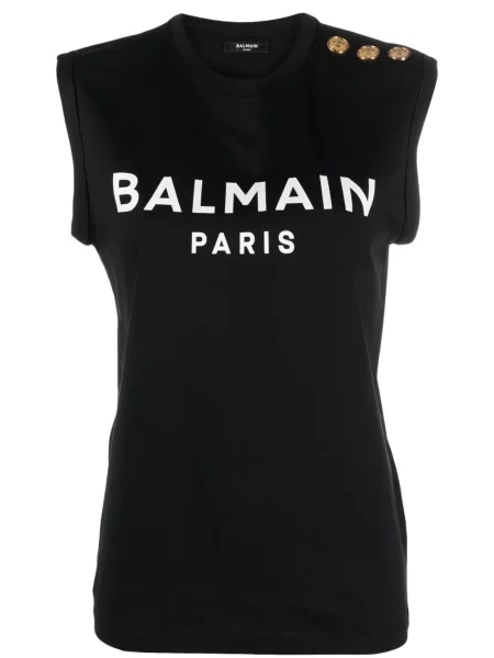 Top Balmain cu imagine negru