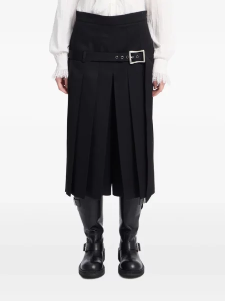 Cu centură pantaloni Ann Demeulemeester negru